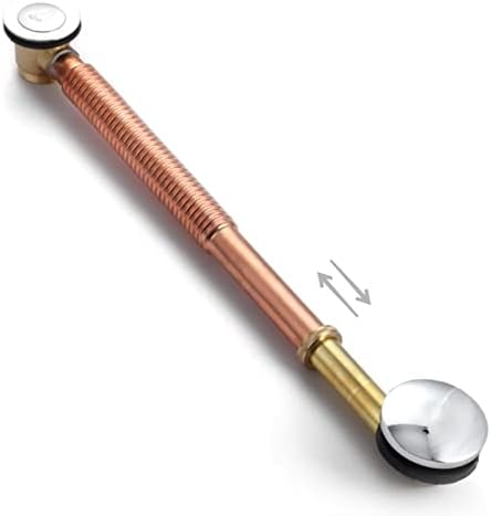 Drain avec trop-plein 6 po – pour bain autoportant (fini noir ou chrome, laiton massif)