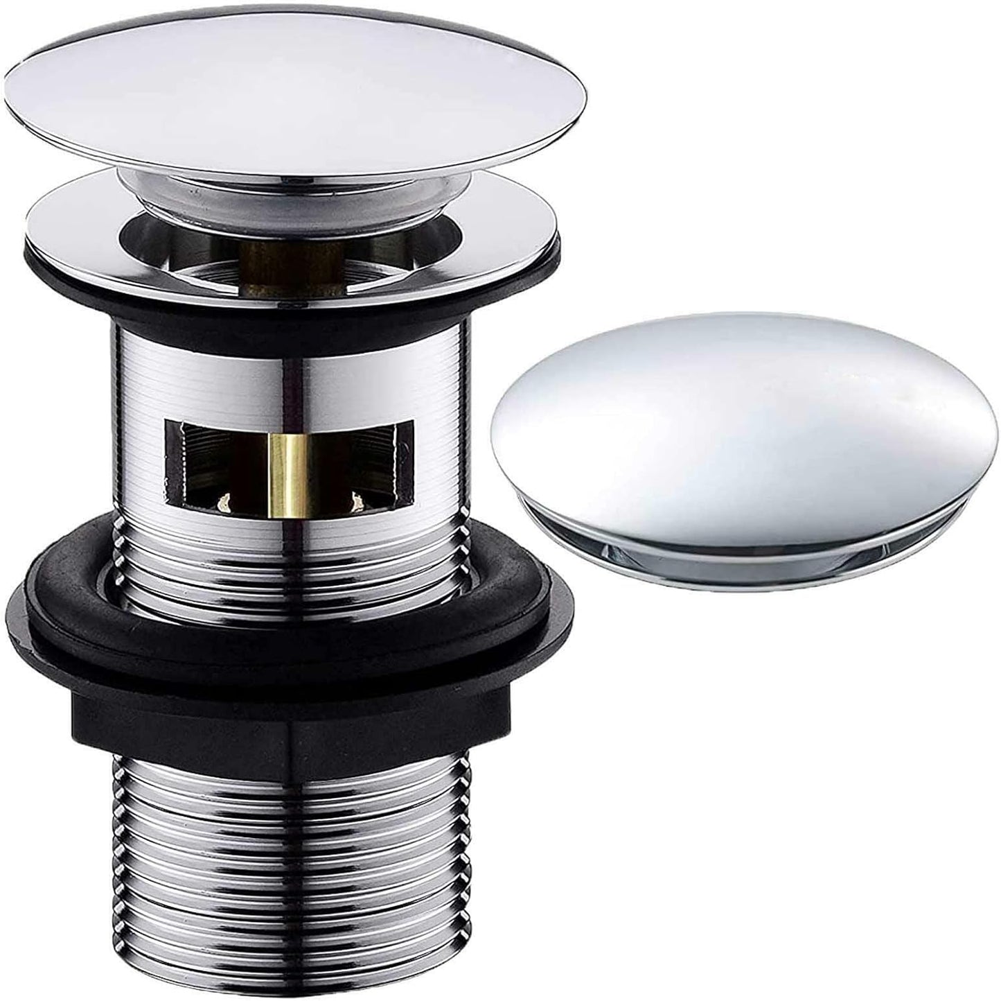 Drain pour bain auto-portant noir ou chrome