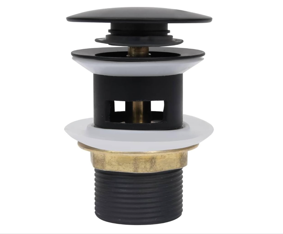 Drain pour bain auto-portant noir ou chrome
